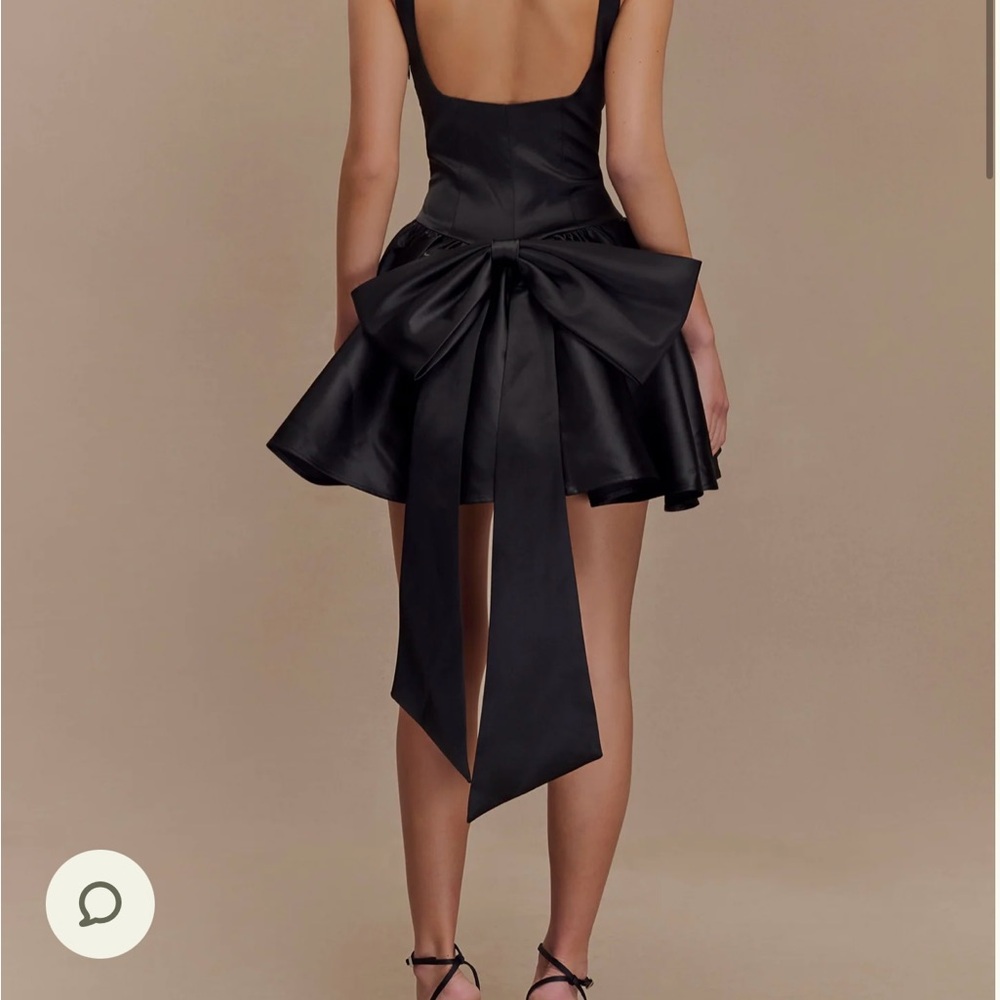 Meshki Black Backless Dress with Bow
